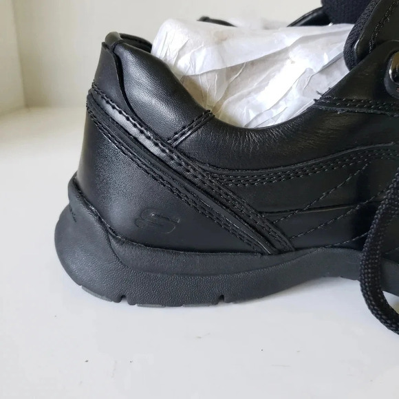 Skechers Relaxed Step Mens Black Leather Lace-up Shoes,9.5  US. - Picture 9 of 9